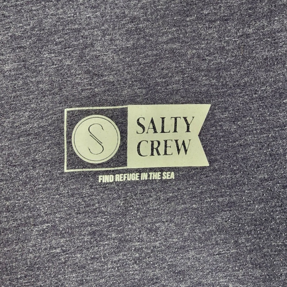 Salty Crew Mens Premium Graphic T-Shirt Heather Charcoal Grey Med Short Sleeve - Picture 10 of 11